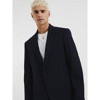 River Island Skinny Fit Suit Jacket - Navy