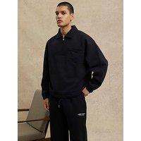 River Island Essential Regular Rugby 1/2 Zip Sweat