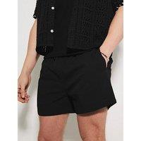 River Island Seersucker Swim Shorts - Black