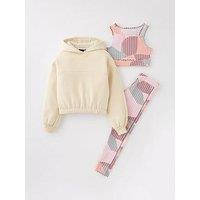 V By Very Girls 3 Piece Activewear Set - Multi