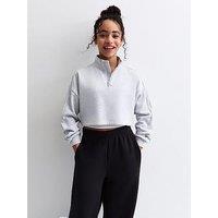 New Look 915 Girls Quarter Zip Sweatshirt - Grey