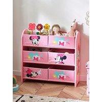 Mickey Mouse Disney Minnie Mouse Storage Unit With 6 Fabric Boxes