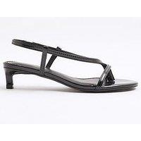 River Island Strappy Heel Sandal - Black
