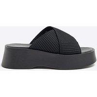 River Island Mule Sandal - Black