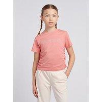 Juicy Couture Girls Diamante Baby Short Sleeve T-Shirt - Light Orange