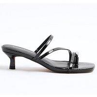 River Island Mule Kitten Heel - Black