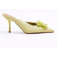 River Island Beaded Flower Court Shoe - Green