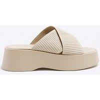 River Island Flatform Mule Sandal - Cream