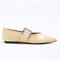 River Island Buckle Mary Janes - Beige