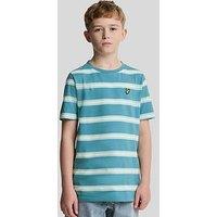 Lyle & Scott Boys Stripe Short Sleeve T-Shirt - Blue