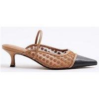 River Island Ankle Strap Court Shoe - Brown