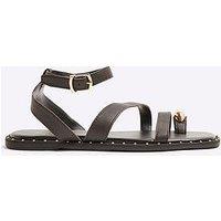 River Island Studded Sandals - Brown