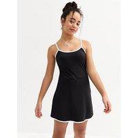 New Look 915 Piped Trim Mini Dress - Black