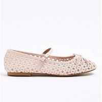 River Island Raffia Ballet Shoe - Pink