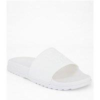 Hugo Sliders With Debossed Stacked Logo - Natural