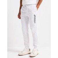 Jack & Jones Gordon Beau Script Logo Joggers - Light Grey