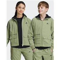 Adidas Sportswear Kid'S Street Jam Woven Cargo Jacket - Green