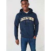 Jack & Jones Caleb Varsity Hoodie - Navy
