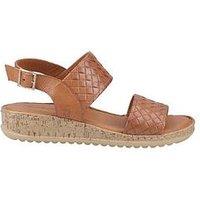 Hush Puppies Ebony Wide Fit Sandal - Tan