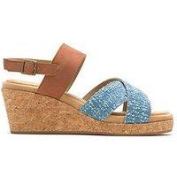 Hush Puppies Willow Cross Strap Wedge Sandal - Denim