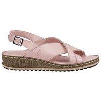 Hush Puppies Elena Cross Over Wedge Sandal - Rose