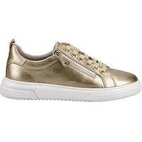 Hush Puppies Martha Leather Trainer - Gold