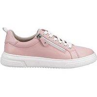 Hush Puppies Martha Leather Trainer - Pink