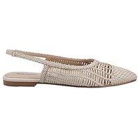 Hush Puppies Dalia Woven Slingback Shoe - Cream