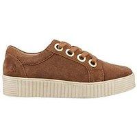 Hush Puppies Tamsin Suede Trainer - Tan