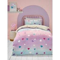 Bedlam Cosy Ombre Heart Duvet Cover Set