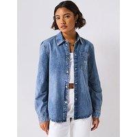 Moschino Jeans Lightweight Denim Shirt - Blue