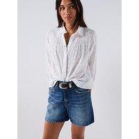 V By Very Dobby Texture Shirt - White