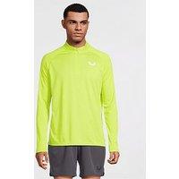 Castore Men'S Training Adapt 1/4 Zip Long Sleeve Top - Acid Lime/White