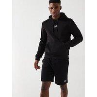 Ea7 Emporio Armani Core Id Logo Overhead Hoodie - Black