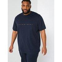 Jack & Jones Big Tall Star T-Shirt Sweat Shorts Set - Dark Navy