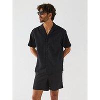 Jack & Jones Massimo Resort Shirt And Shorts Set - Black