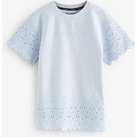 Smallsaints All Saints Broderie T-Shirt Dress - Blue