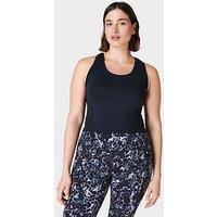 Sweaty Betty Womens Training Athlete Crop Seamless Workout Tank Top - Black