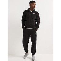 Ea7 Emporio Armani Train Visibility Zip Neck Tracksuit - Black