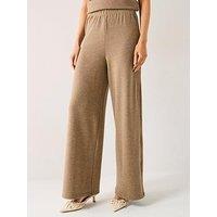 V By Very Wide Leg Textured Trousers Co-Ord - Neutral