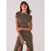 V By Very Textured Asymmetric Top Co-Ord - Mono