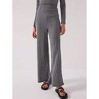 V By Very Textured Wide Leg Trouser Co-Ord - Mono