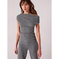 V By Very Textured Asymmetric Top Co-Ord - Mono