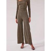 V By Very Textured Wide Leg Trouser Co-Ord - Mono