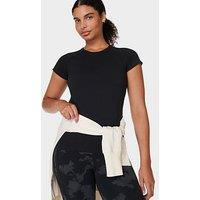 Sweaty Betty Womens Training Athlete Seamless Workout T-Shirt - Black