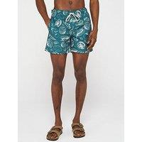 Jack & Jones Maui Mini Stripe Swim Shorts - Mallard Green
