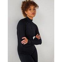 Sweaty Betty Womens Training Athlete Seamless Workout Zip Up - Black