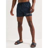 Ea7 Emporio Armani Logo Swim Shorts - Dark Blue