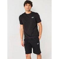 Ea7 Emporio Armani Sporty Logo Taped Crew T-Shirt - Black
