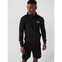Ea7 Emporio Armani Core Id Zip Through Hoodie - Black
